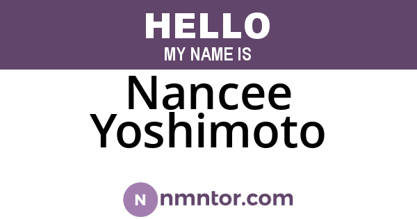 Nancee Yoshimoto