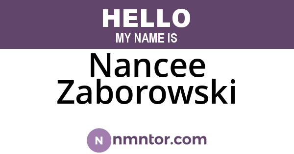 Nancee Zaborowski