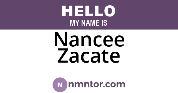 Nancee Zacate