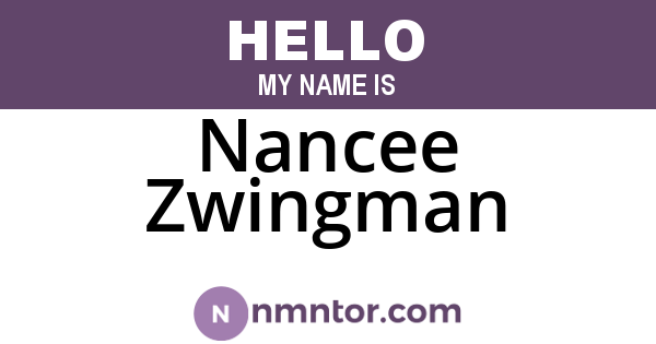 Nancee Zwingman