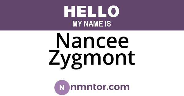 Nancee Zygmont
