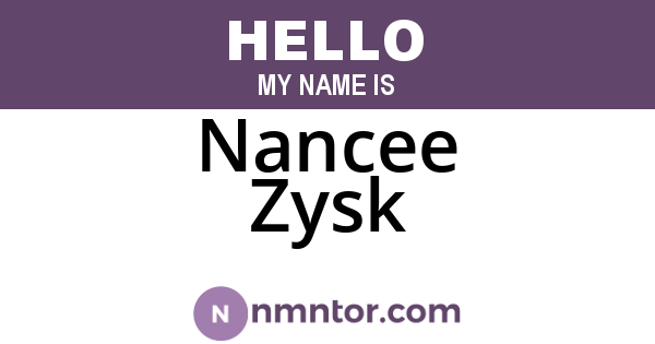 Nancee Zysk