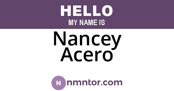 Nancey Acero