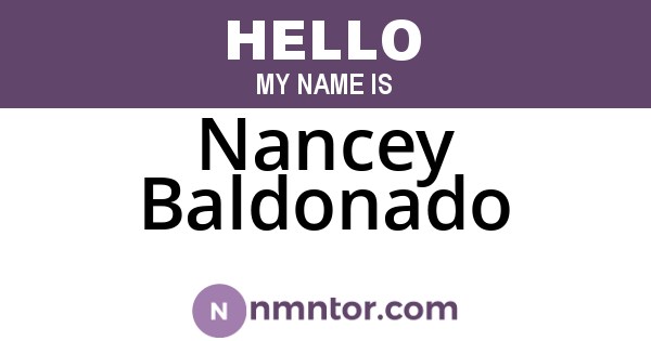Nancey Baldonado