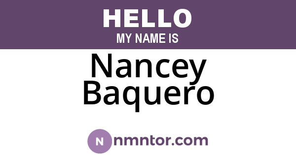 Nancey Baquero