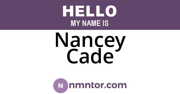Nancey Cade