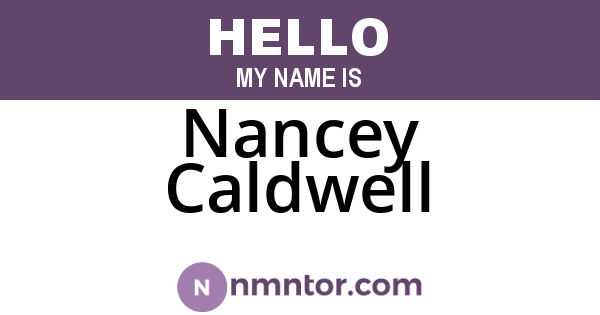 Nancey Caldwell