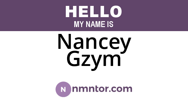 Nancey Gzym