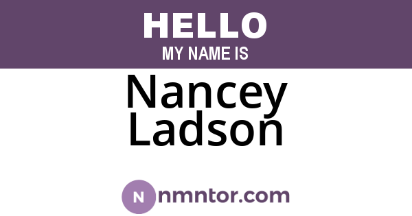 Nancey Ladson