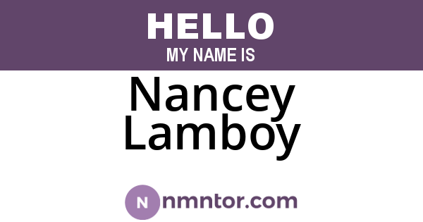 Nancey Lamboy