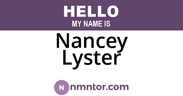 Nancey Lyster