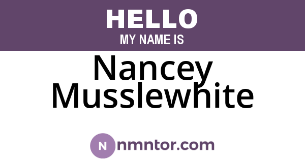 Nancey Musslewhite