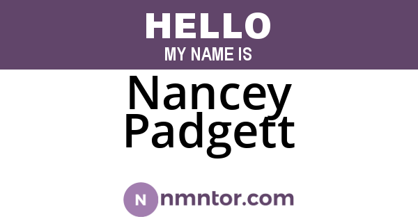 Nancey Padgett