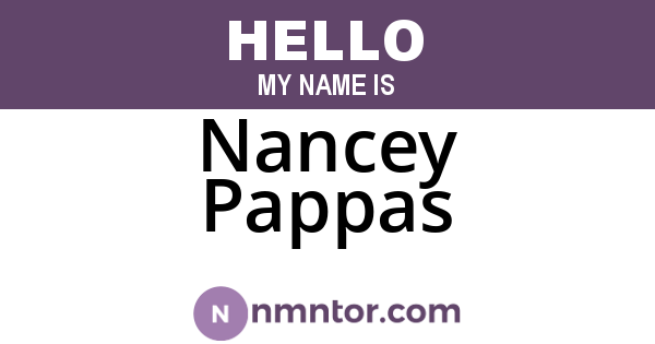 Nancey Pappas