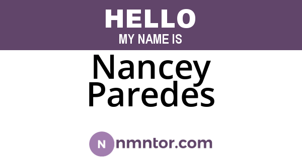 Nancey Paredes