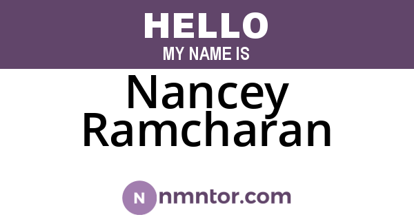 Nancey Ramcharan