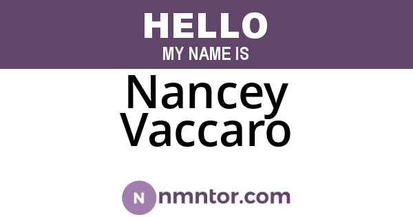 Nancey Vaccaro