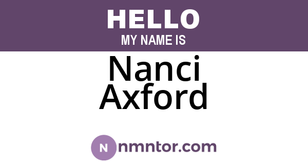 Nanci Axford