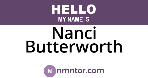 Nanci Butterworth