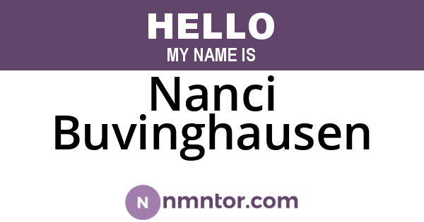 Nanci Buvinghausen