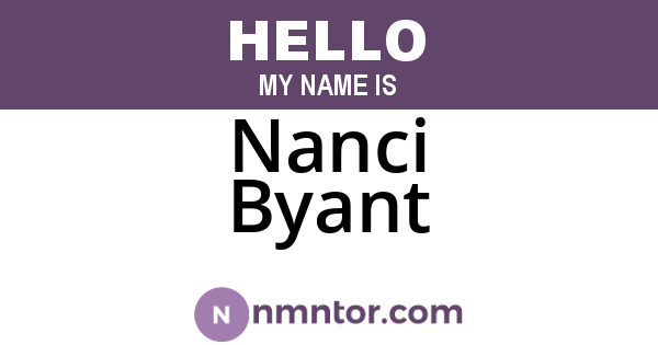 Nanci Byant