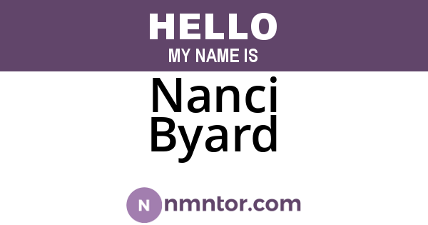 Nanci Byard