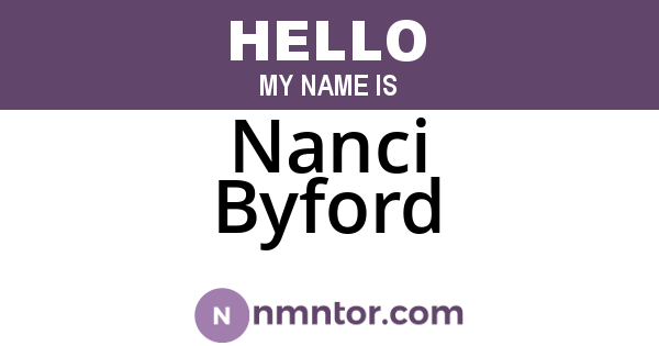 Nanci Byford