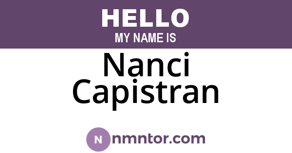Nanci Capistran