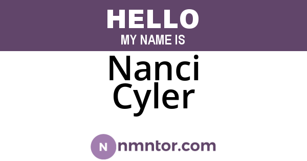 Nanci Cyler