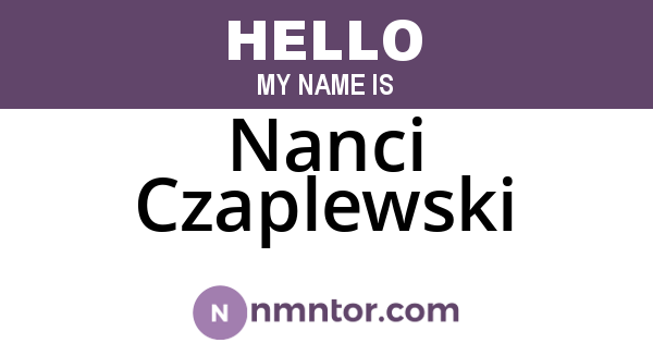 Nanci Czaplewski