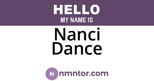 Nanci Dance