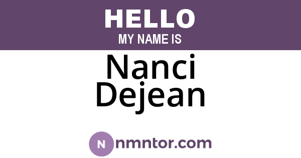 Nanci Dejean