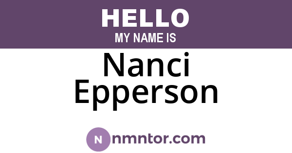 Nanci Epperson