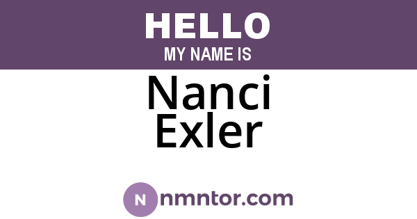 Nanci Exler