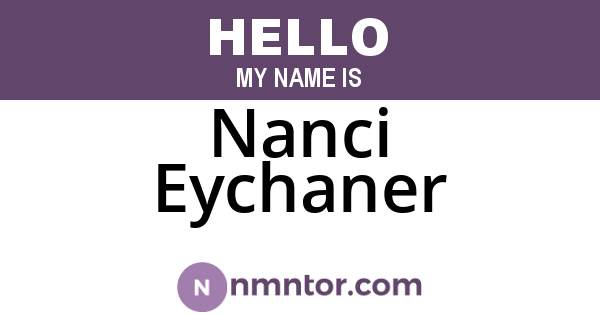 Nanci Eychaner