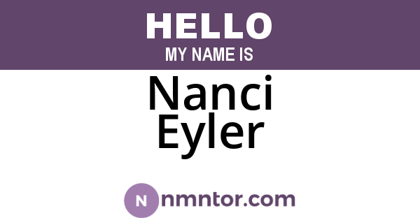 Nanci Eyler