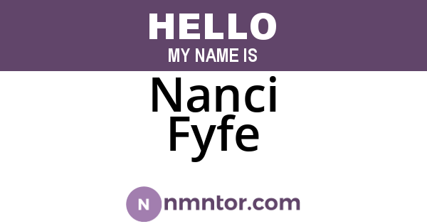 Nanci Fyfe