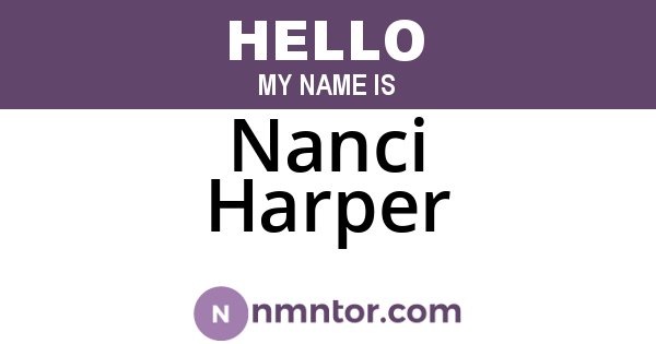 Nanci Harper