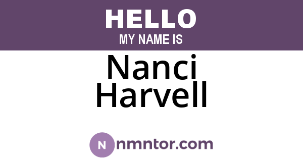 Nanci Harvell