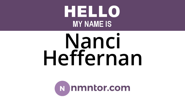 Nanci Heffernan
