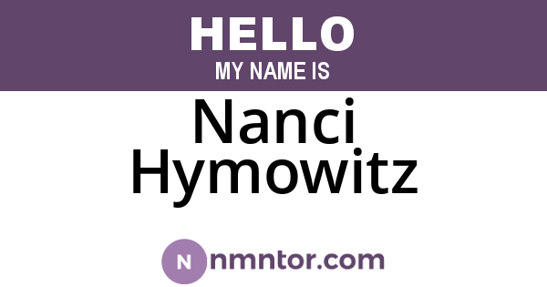 Nanci Hymowitz