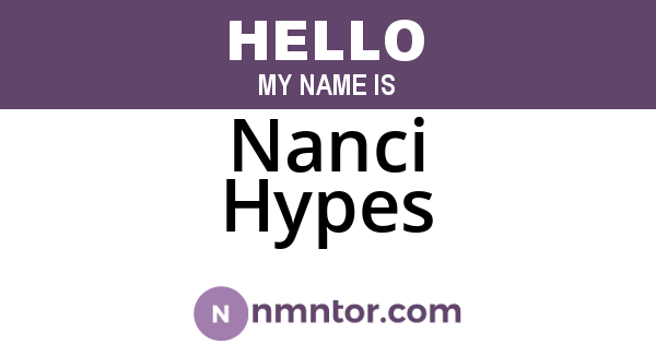 Nanci Hypes