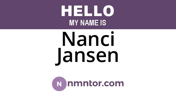 Nanci Jansen