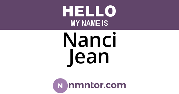 Nanci Jean