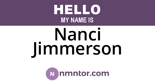 Nanci Jimmerson