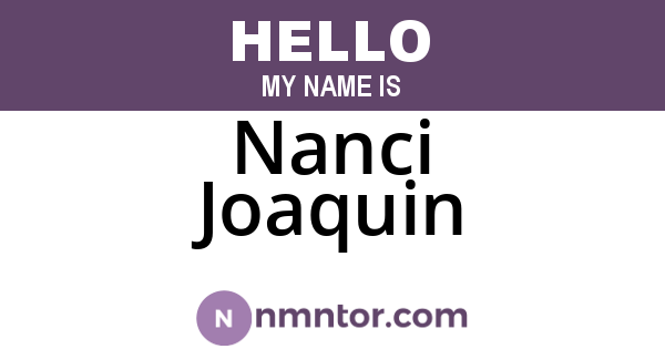 Nanci Joaquin
