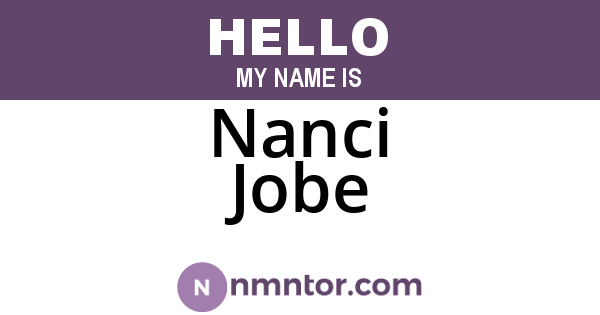 Nanci Jobe