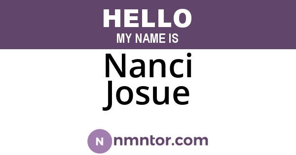 Nanci Josue