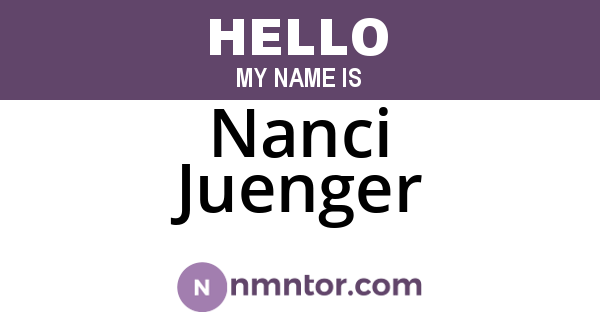 Nanci Juenger