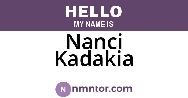 Nanci Kadakia